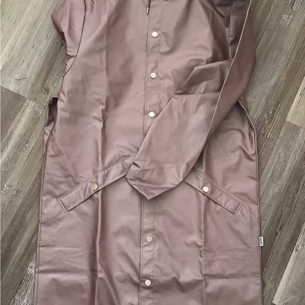 Rains long jacket in pink